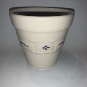 Longaberger pottery 4.5" pot blue